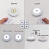 03 spots LED sans fil télécommandées