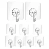 Crochets Adhésifs Muraux Transparents (9 pcs)