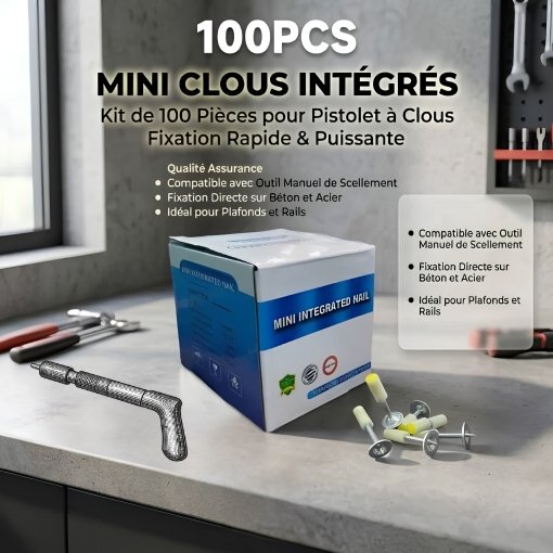 Lot de 100 Clous pour pistolet à clous 27mm