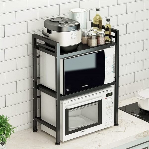 Étagère de Rangement Cuisine à 3 Niveaux pour Micro-ondes et Électroménager