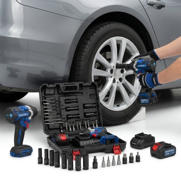 Boulonneuse clé a choc a batterie 600nm 21v 4.0ah Yae2485 POWERBLU
