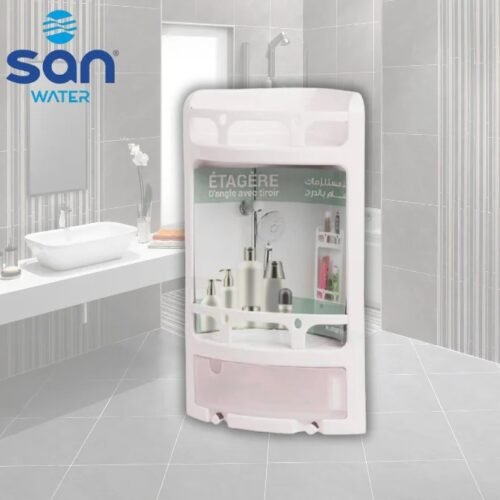 ETAGER COIN PLASTIQUE AVEC TIROIR GRIS