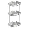 Etagère coins Triple en aluminium pour Salle de Bain