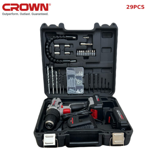 visseuse-Perceuse à Percussion double batterie CROWN 20V 29 PCS