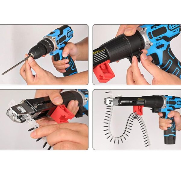 Adaptateur visseuse-plaquiste automatique avec 50 clous inclus