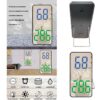 Réveil vertical décoratif avec grand écran LED, température météo numérique et luminosité réglable