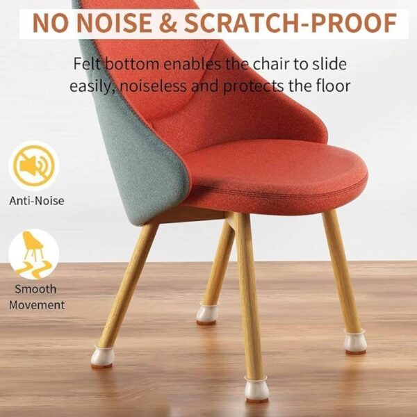 Capuchons de Protection Chaises en Silicone FIRLA 4PCS