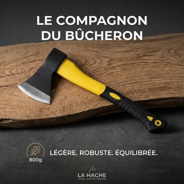Hache en Acier au Carbone Pour Bois et Camping 800g