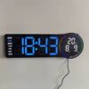 Horloge Murale Numérique LED Télécommandé avec Calendrier Alarme Température Pour Décoration Interieur