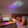 Horloge de Projection LED Moderne Multicouleur DS-3827LP