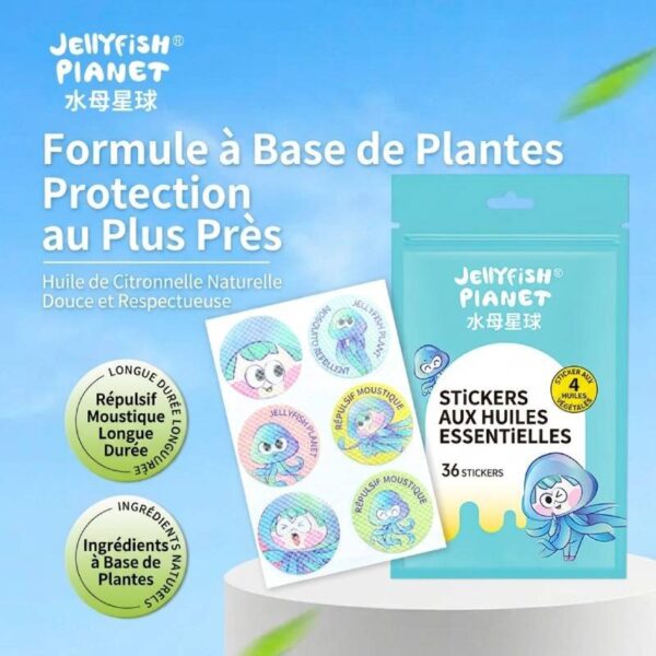 Stickers Enfants Anti-Moustiques aux Huiles Essentielles 36PCS