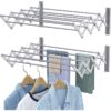 Sèche Linge Accordéon Télescopique en Aluminium