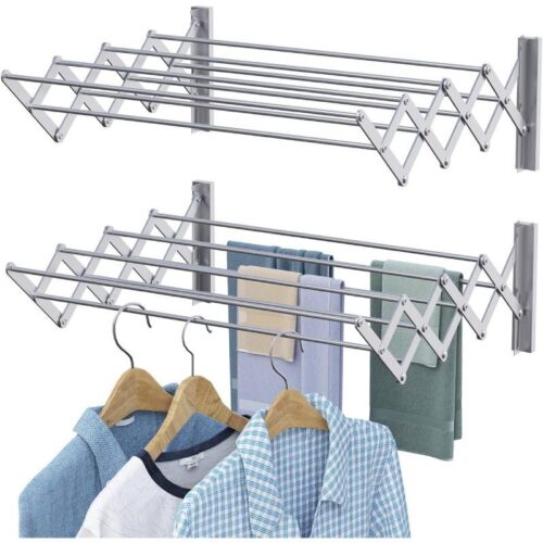 Sèche Linge Accordéon Télescopique en Aluminium