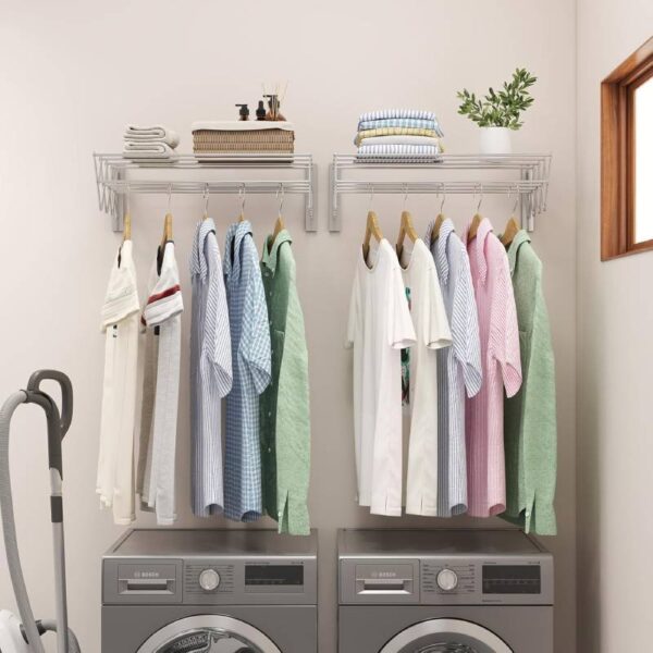 Sèche Linge Accordéon Télescopique en Aluminium