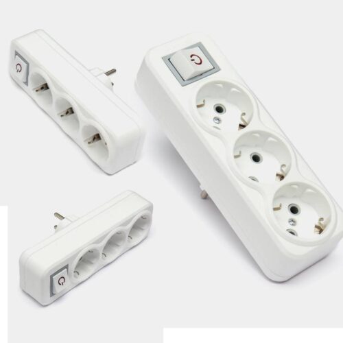 Fiche voleuse 3 prises avec interrupteur FAR – 2