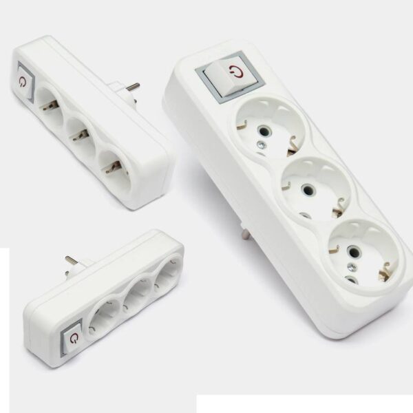Fiche voleuse 3 prises avec interrupteur FAR – 2