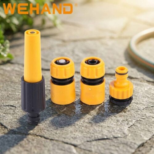 Kit Raccords Adaptateurs Tuyau avec Lance d’Arrosage WEHAND 4PCS