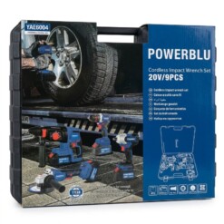 Kit Perforateur Visseuse Boulonneuse Tronçonneuse 4en1 et 2 Batteries YAE6004 POWERBLU