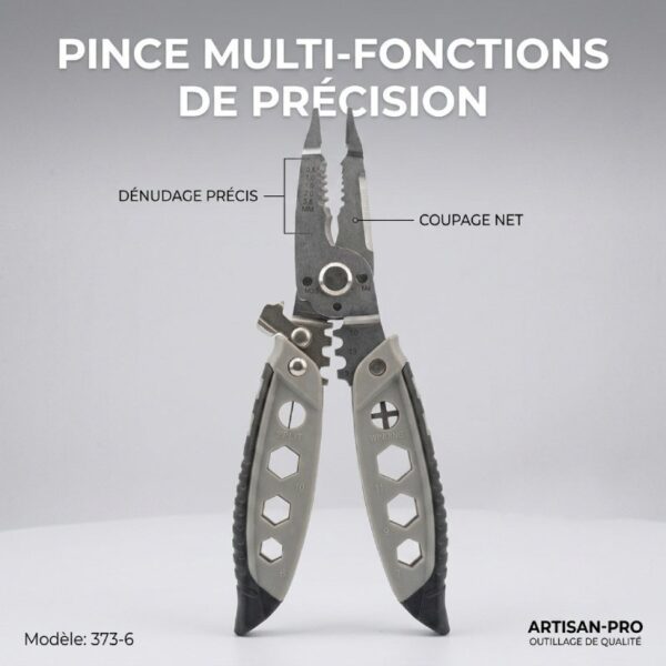 Pince Electricien à Dénuder 16en1 Multi-Usage 373-6