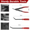 Kit d’Outils de Retrait Automatique des Garnitures Panneau de Voiture 19PCS 308-11