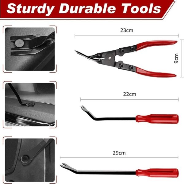Kit d’Outils de Retrait Automatique des Garnitures Panneau de Voiture 19PCS 308-11