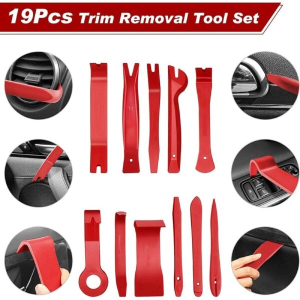 Kit d’Outils de Retrait Automatique des Garnitures Panneau de Voiture 19PCS 308-11