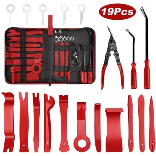 Kit d’Outils de Retrait Automatique des Garnitures Panneau de Voiture 19PCS 308-11