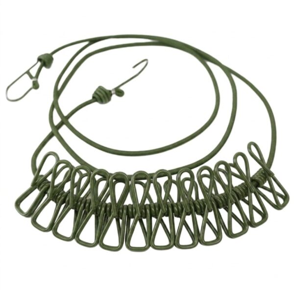 Corde à Linge Elastique avec 12 Pinces
