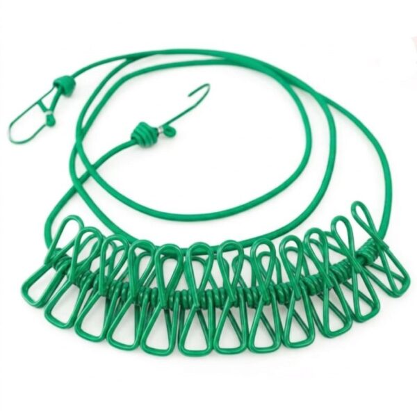 Corde à Linge Elastique avec 12 Pinces