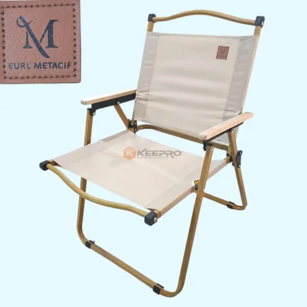 CHAISE PLAGE TISSU PLIANT UNI TUBE CARRE P/BOIS LUX METACIF