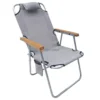 CHAISE PLAGE TISSU PLIANT UNI P/BOIS+COUSSIN NDA