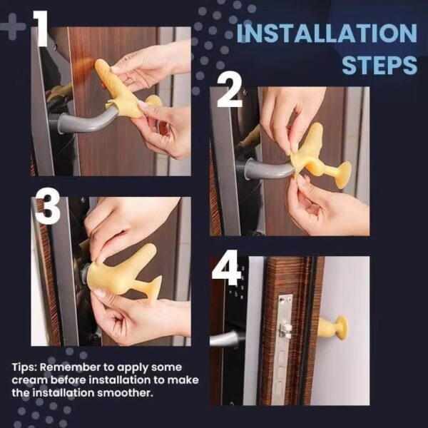 Poignée de porte en silicone ventouse