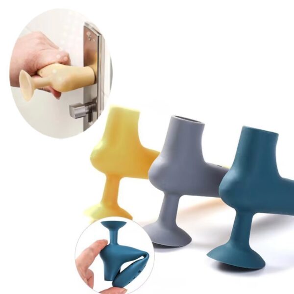Poignée de porte en silicone ventouse