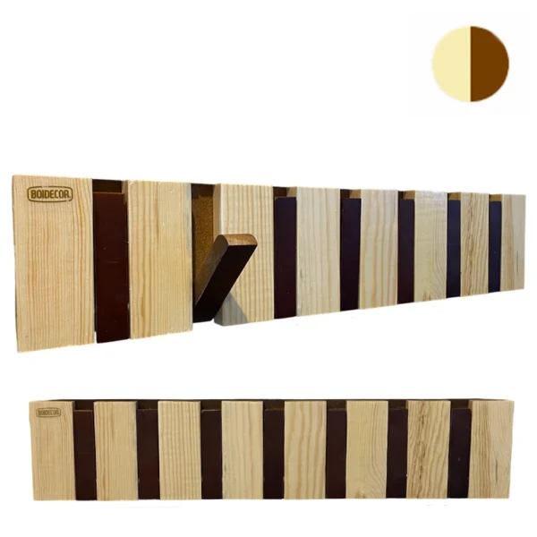 Porte manteau piano 7 crochets en bois