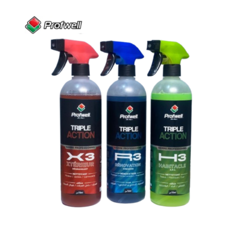 PACK PROFWELL CLASSIC NETTOYAGE INTERIEUR / EXTERIEUR 3IN1 TRIPLE ACTION